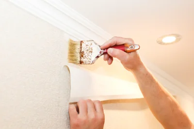 Pose de papier peint aux Plantiers — revêtements muraux et toiles de verre